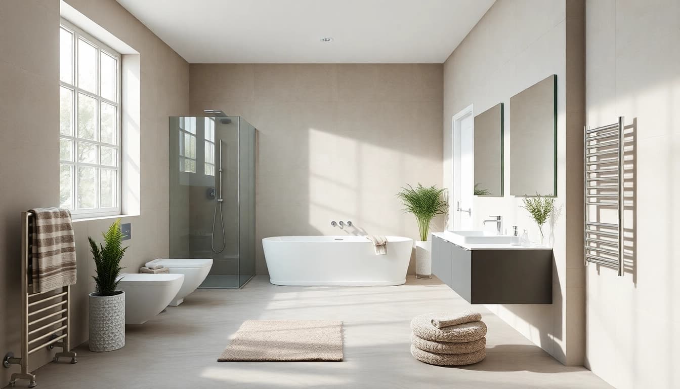 Die sonni sanitär GmbH bietet hochwertige Badezimmerprodukte wie Glas-Duschtrennwände und stilvolle Heizkörper an.