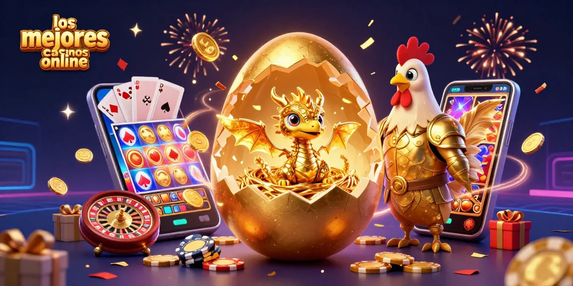 Los mejores casinos online revelan su riqueza con un dragón dorado y juegos animados.
