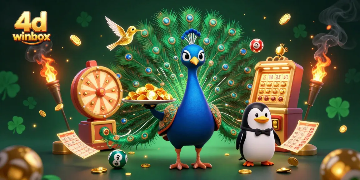 Engage with exciting 4d winbox lottery gameplay featuring vibrant characters and golden elements.