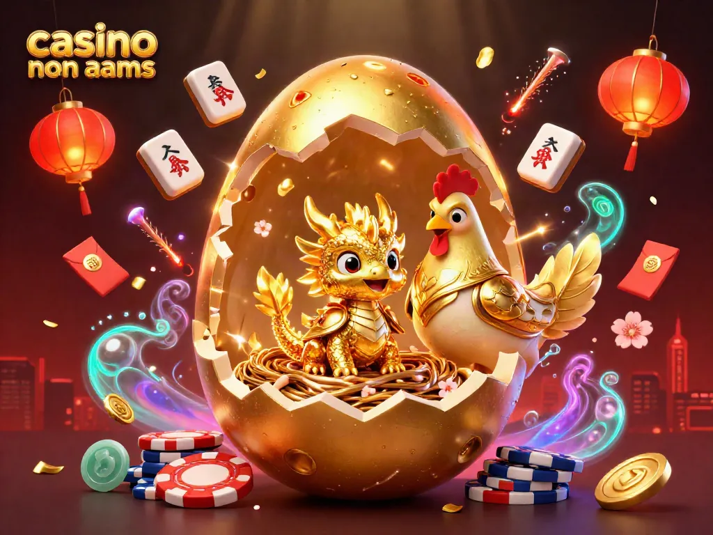 Giocare nei casinò non AAMS con un drago d'oro in un'avventura scintillante di poker chips.
