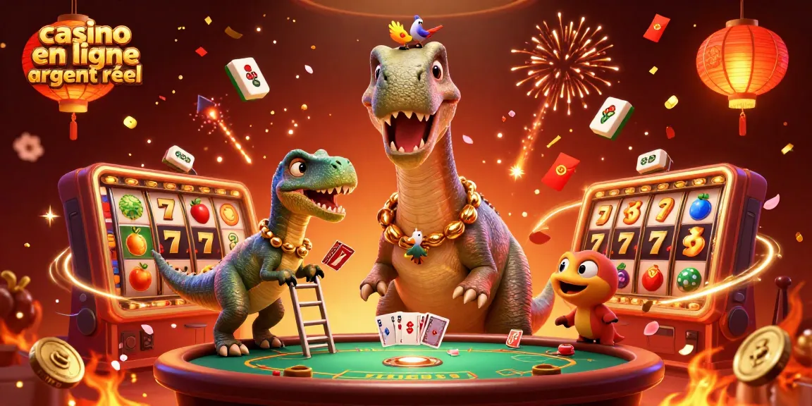 Profitez de l'expérience du casino en ligne argent réel avec des illustrations captivantes et des éléments festifs.
