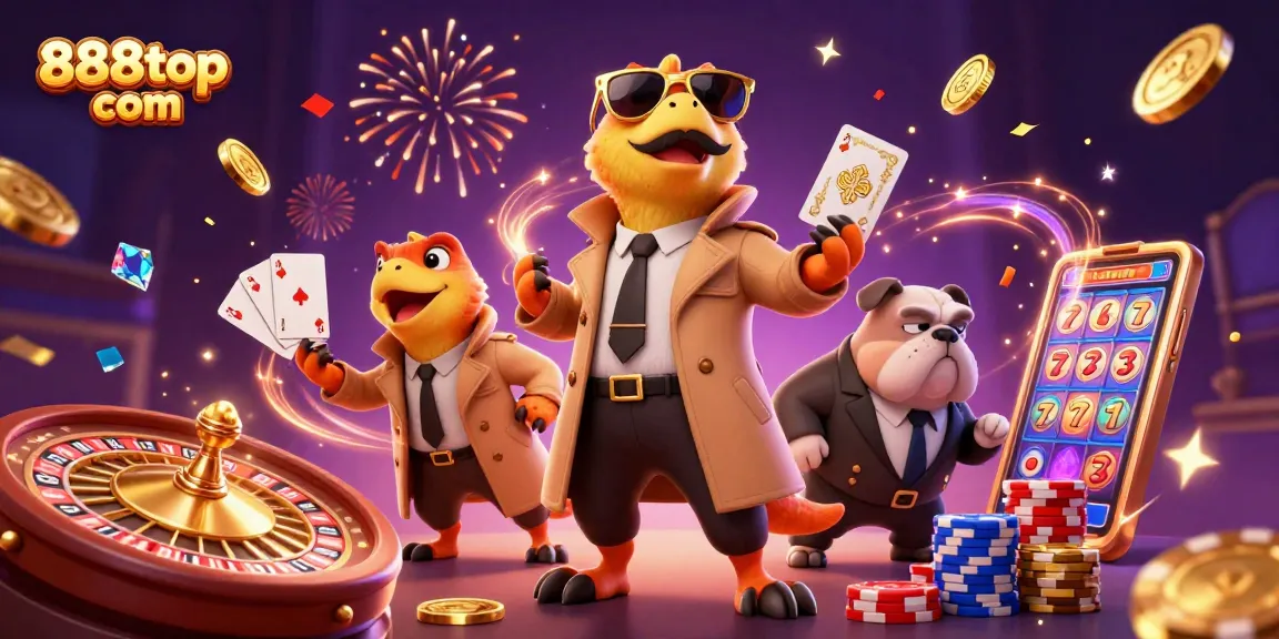 Experience excitement with 888top com as raptors and a bulldog bouncer converge at a VIP casino!