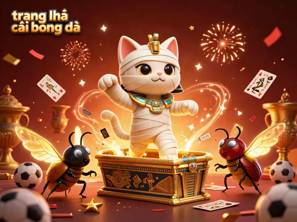 Khám phá trang nhà cái bóng đá với hình ảnh vui nhộn từ mèo 3D trong casino.