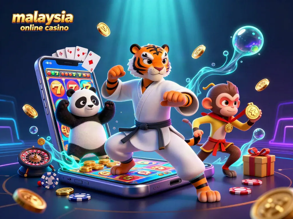 Engage in thrilling gameplay at a malaysia online casino with dynamic 3D characters and exciting casino elements.