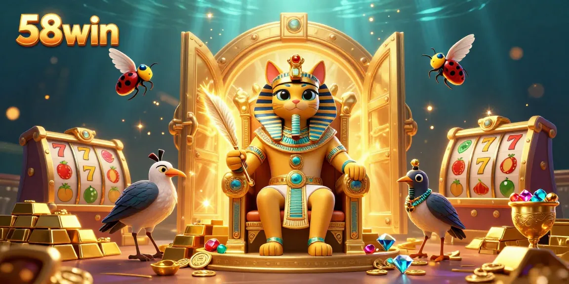 Experience the thrill of 58win at an Egyptian-themed casino with treasures and bonuses.