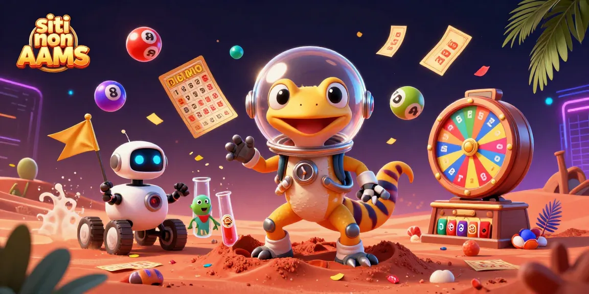 I casinò non AAMS offrono opportunità esclusive, come nel caso di questo gecko marziano che esplora divertenti giochi.