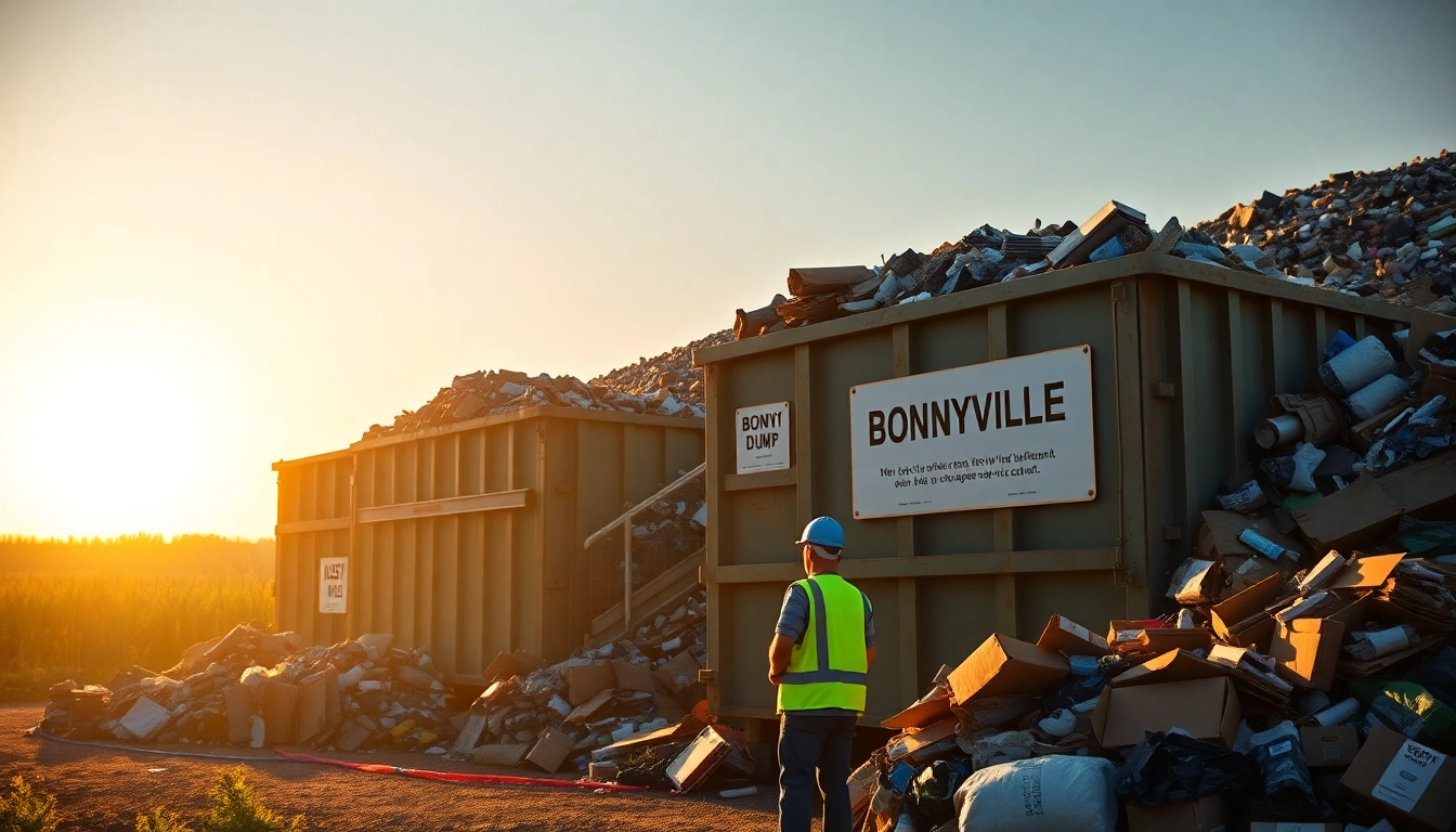Efficient waste disposal at the bonnyville dump showcasing recyclable materials and workers.