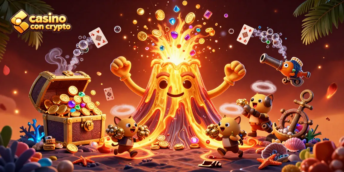 Gioca nei migliori casino con crypto e scopri il vulcano d'oro che erutta tesori.