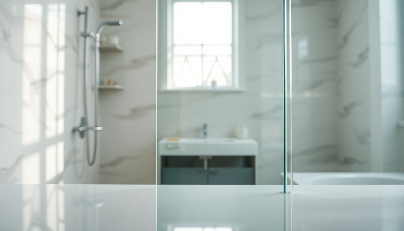 Elegant semi-frameless shower screen elevating a chic bathroom design.