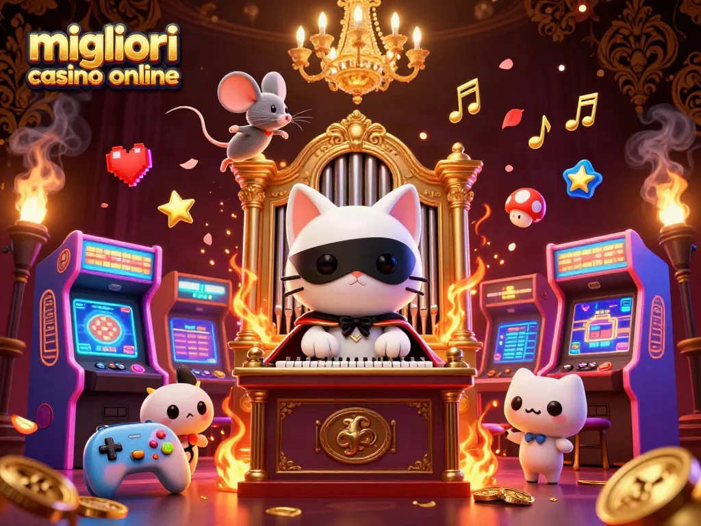 Gioca nei migliori casino online con il gatto mascherato al piano e un'acrobata topolino.