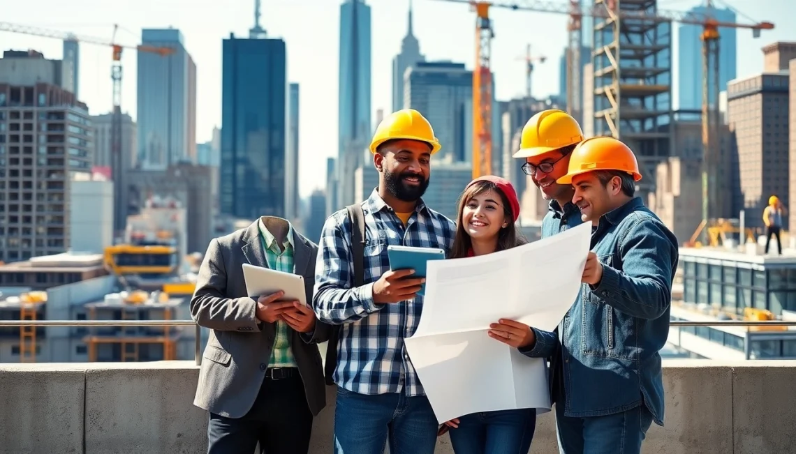 Showcasing a project by a New York City Commercial General Contractor, highlighting teamwork and construction.