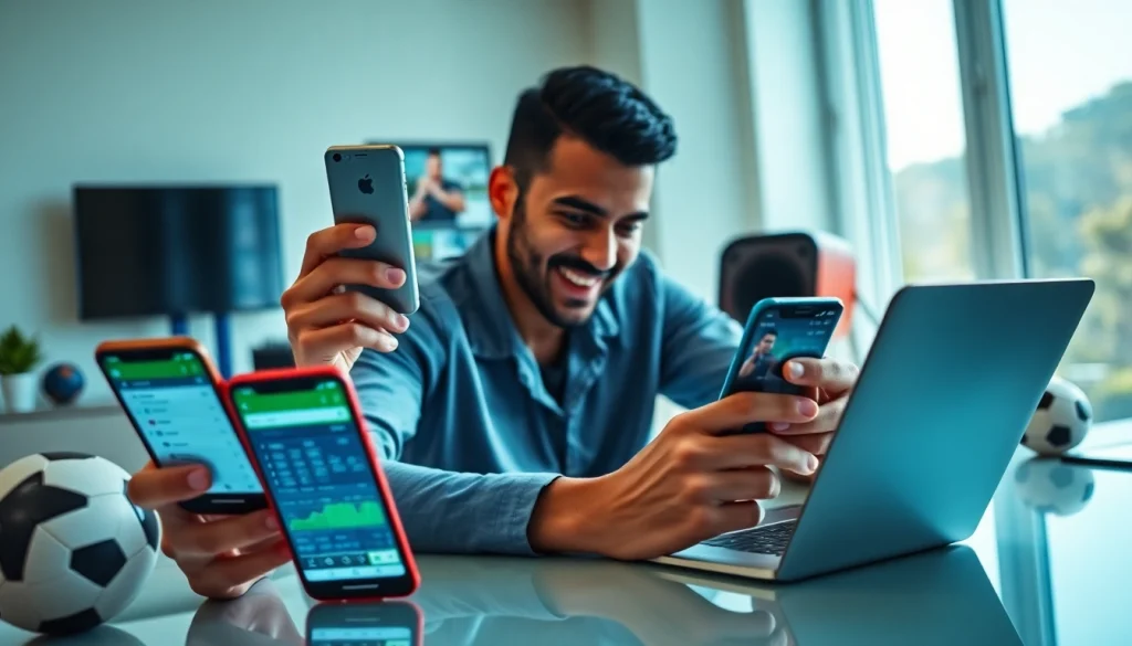 Engaging experience with online sportsbooks India showcased through vibrant betting apps.