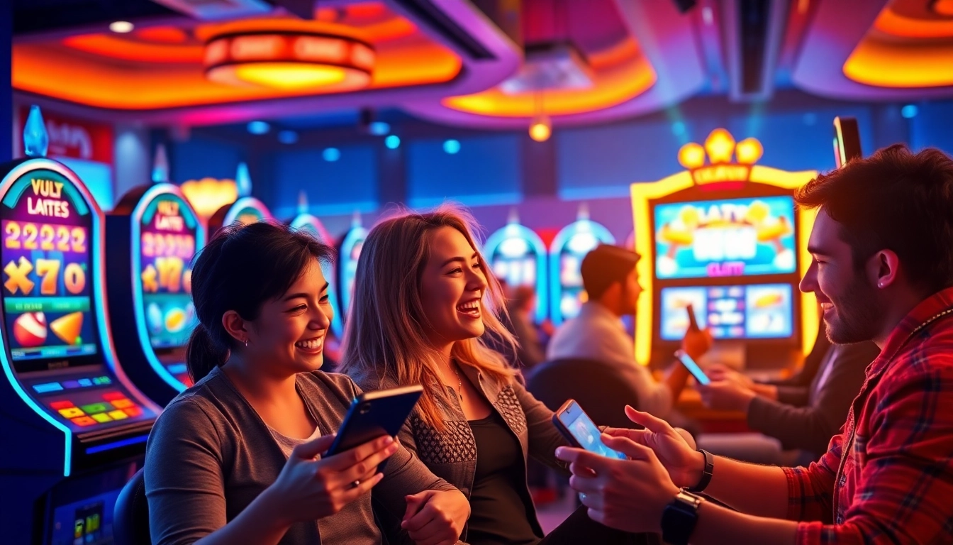 Experience the excitement of Kode4d slot gaming with players engaged in thrilling digital gameplay.