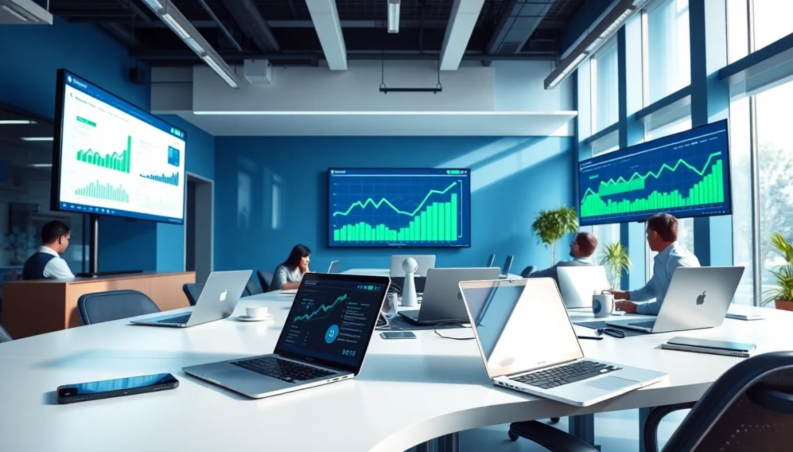 Optimize your strategy with the facebook smm panel in a vibrant office environment.