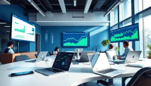 Optimize your strategy with the facebook smm panel in a vibrant office environment.