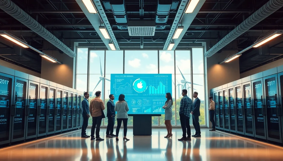 Innovative cloud mining bitcoin facility highlighting advanced technology and renewable energy.