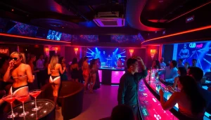 Dinner sxm experience at Club Noir featuring vibrant nightlife, performers, and premium cocktails.