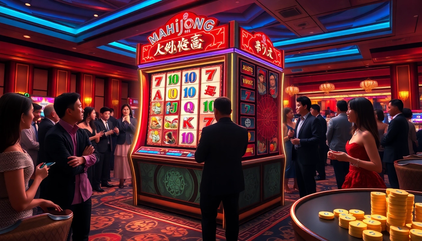 Rasakan kegembiraan demo slot Mahjong di lingkungan kasino yang hidup.