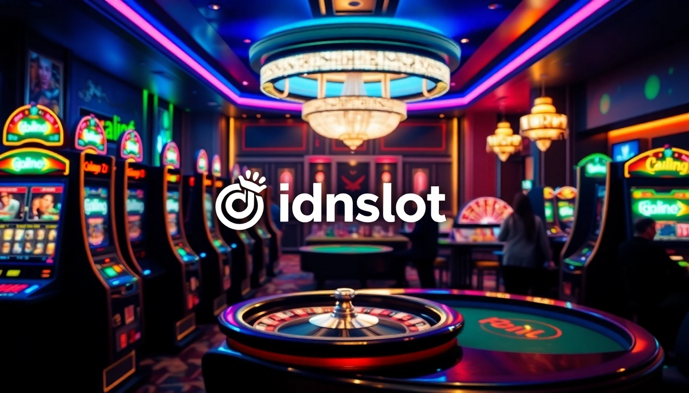 Experience the thrill of idnslot gaming at a vibrant casino scene with exciting slot machines.