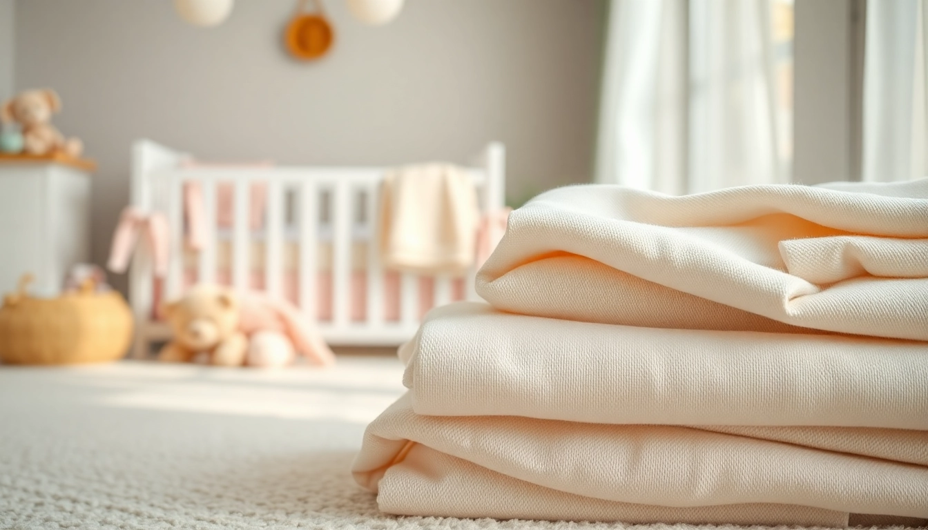 Stof voor pasgeboren baby's in zachte, pastelkleuren voor een veilige babyomgeving.