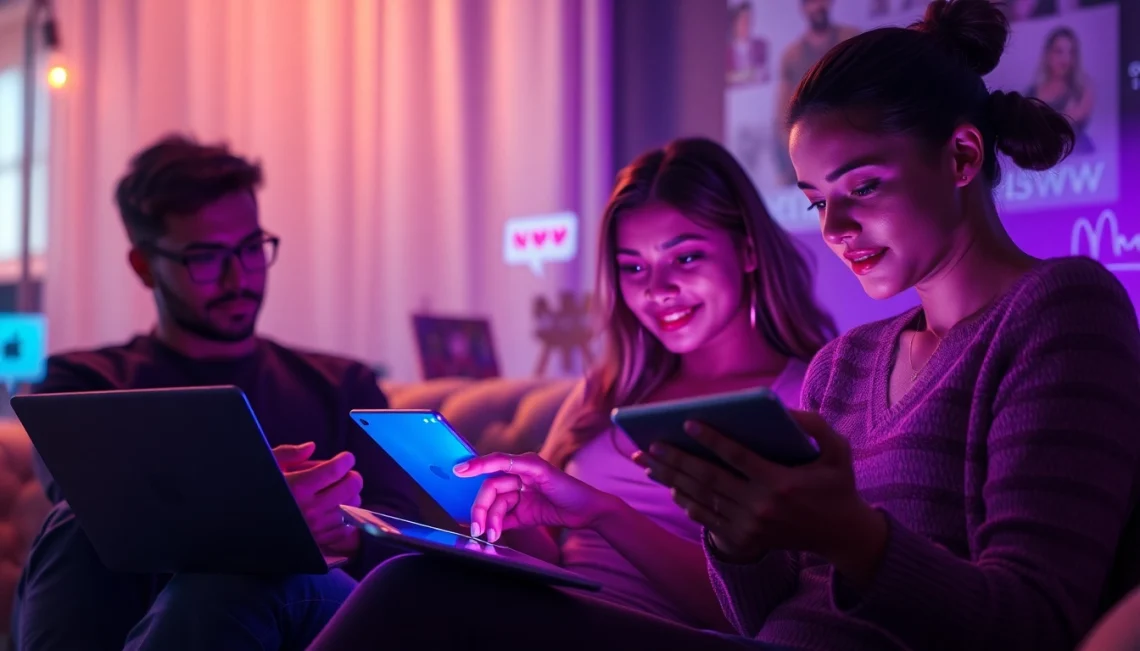 Engage in NSFW AI chat within a modern, cozy digital environment, showcasing interaction with chatbots.