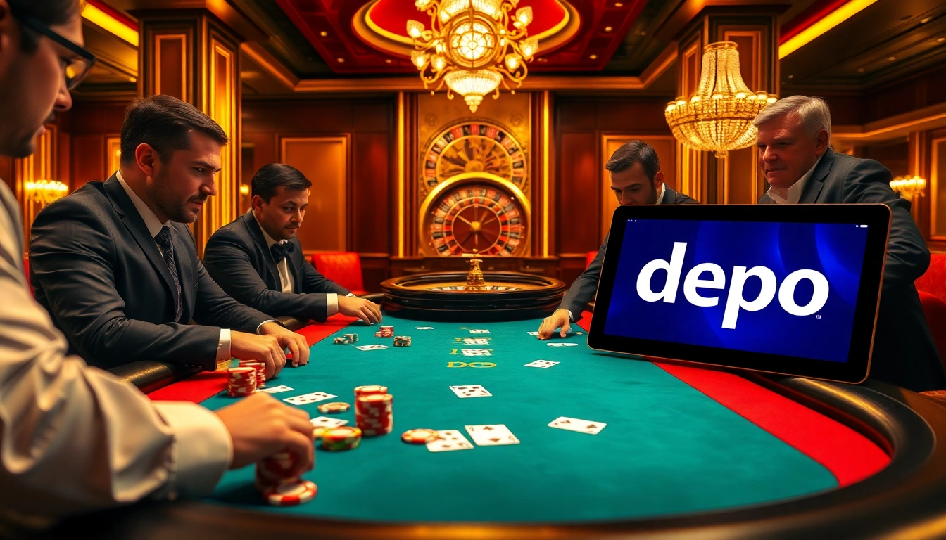 Nikmati aksi poker intens dengan taruhan depo 5k dan chip berwarna-warni di kasino mewah.