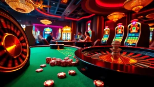 Playing exciting casino games at BK8 online, featuring roulette and poker action.