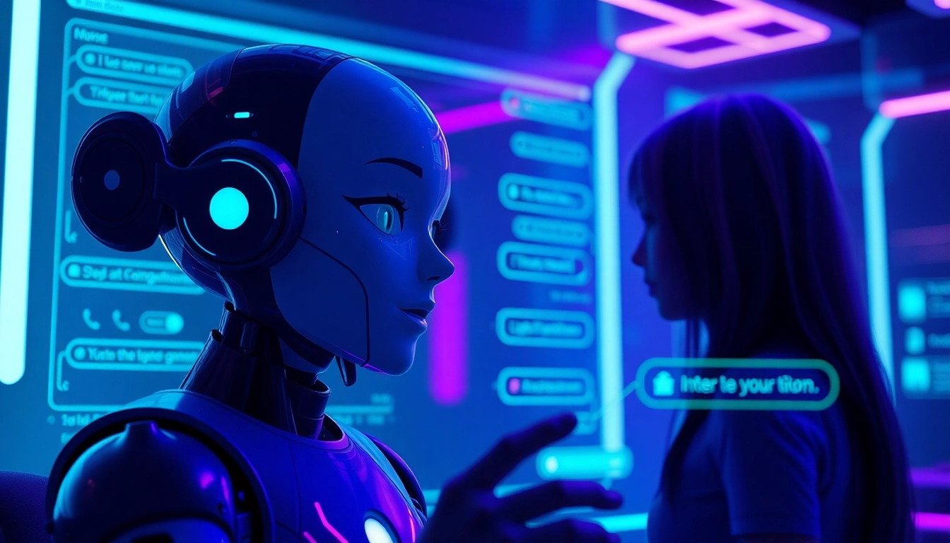 Engaging NSFW AI chat scene showcasing emotional interaction with AI chatbot.