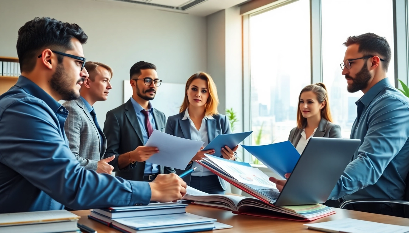 Analyze FCPA/DCAA/Flowdown/ITAR/EAR compliance with a team in a modern office environment.