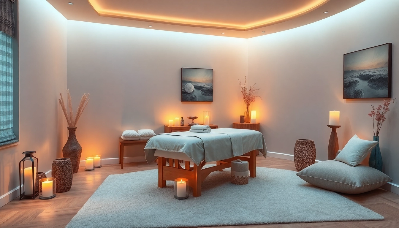 편안한 분위기와 우아한 장식이 있는 안양스웨디시 마사지 룸.